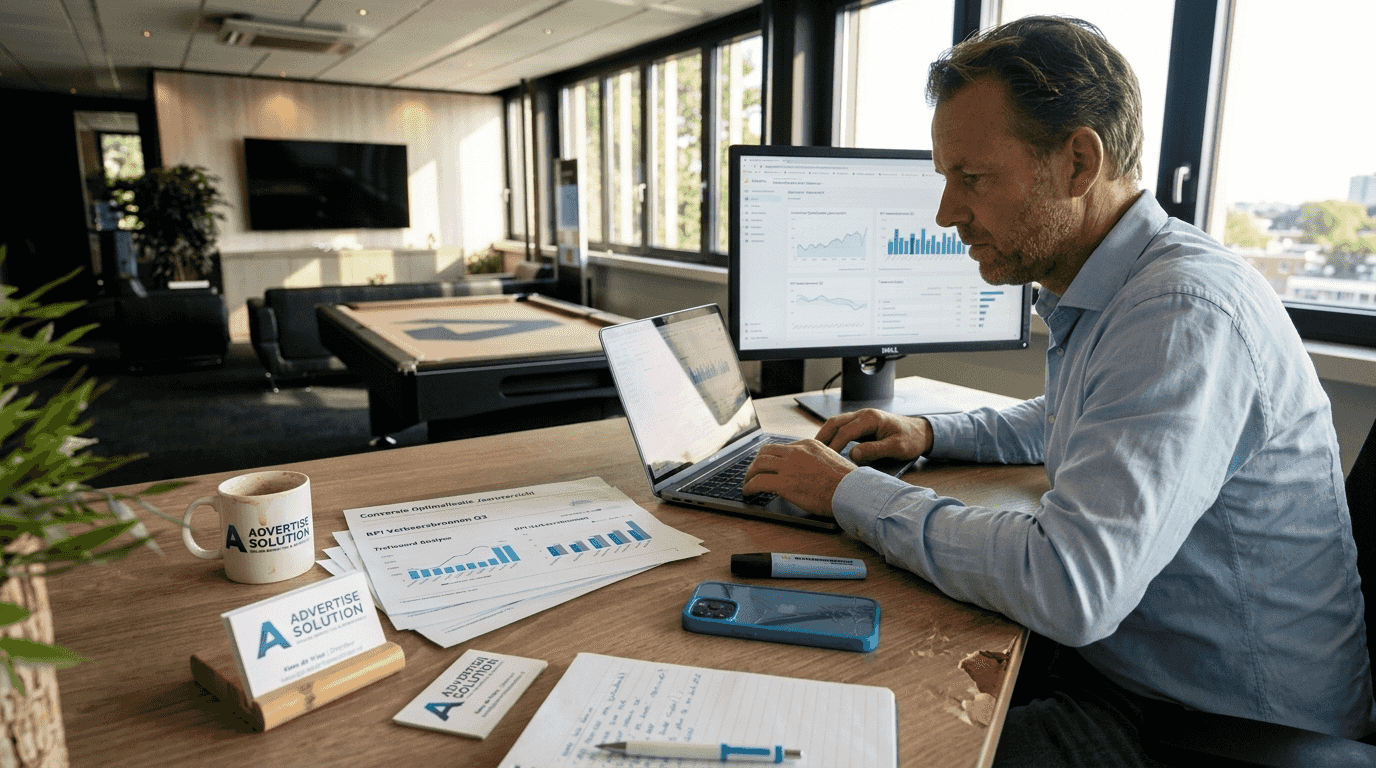 Een mkb-ondernemer schakelt een bureau in om samen te werken aan een effectieve SEO-strategie.