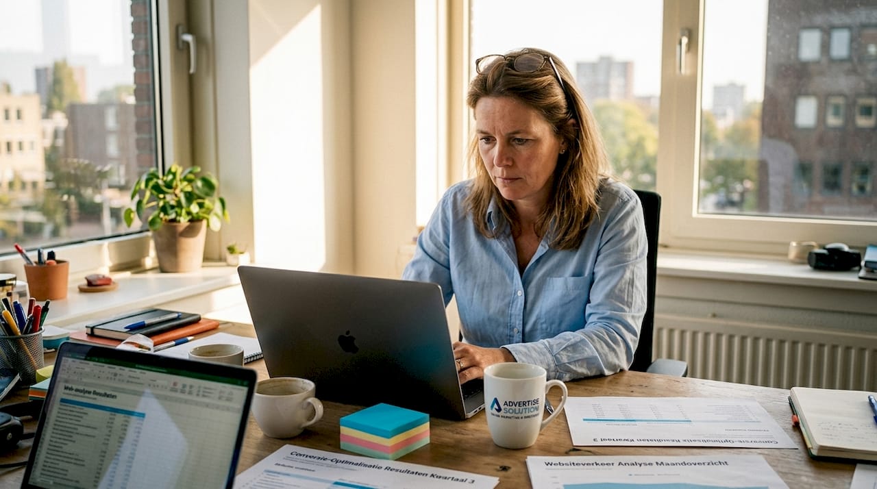 Ondernemer die zijn bedrijf digitaal slimmer maakt