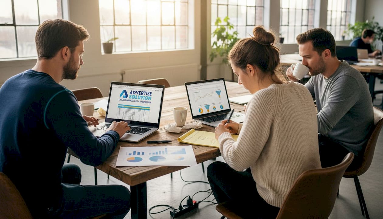 Het marketingteam bekijkt de website kritisch om te ontdekken waar de conversie verbeterd kan worden.