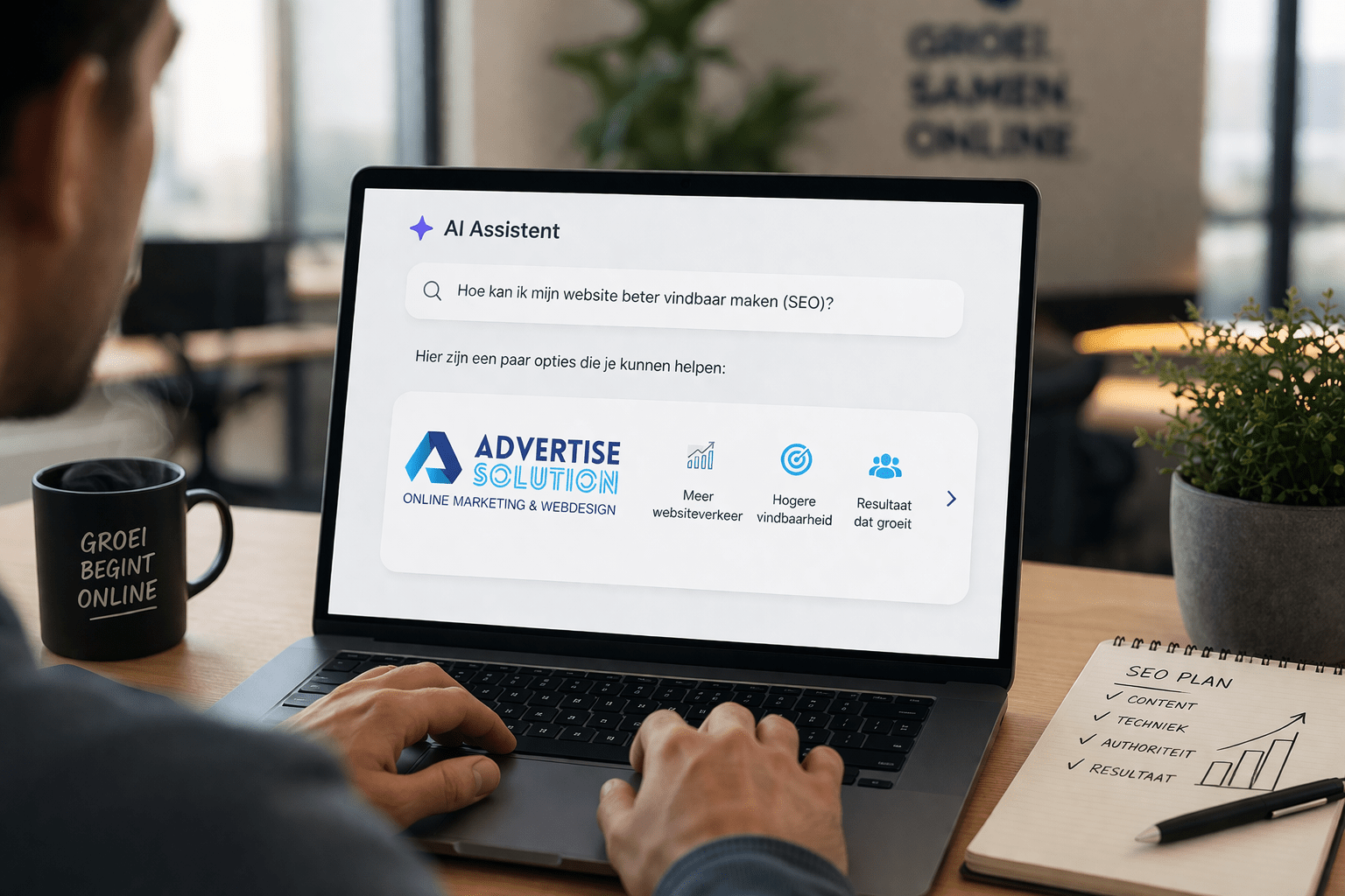 Website vindbaarheid via AI
